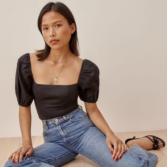 Reformation Tops - Reformation Arancini Linen Top